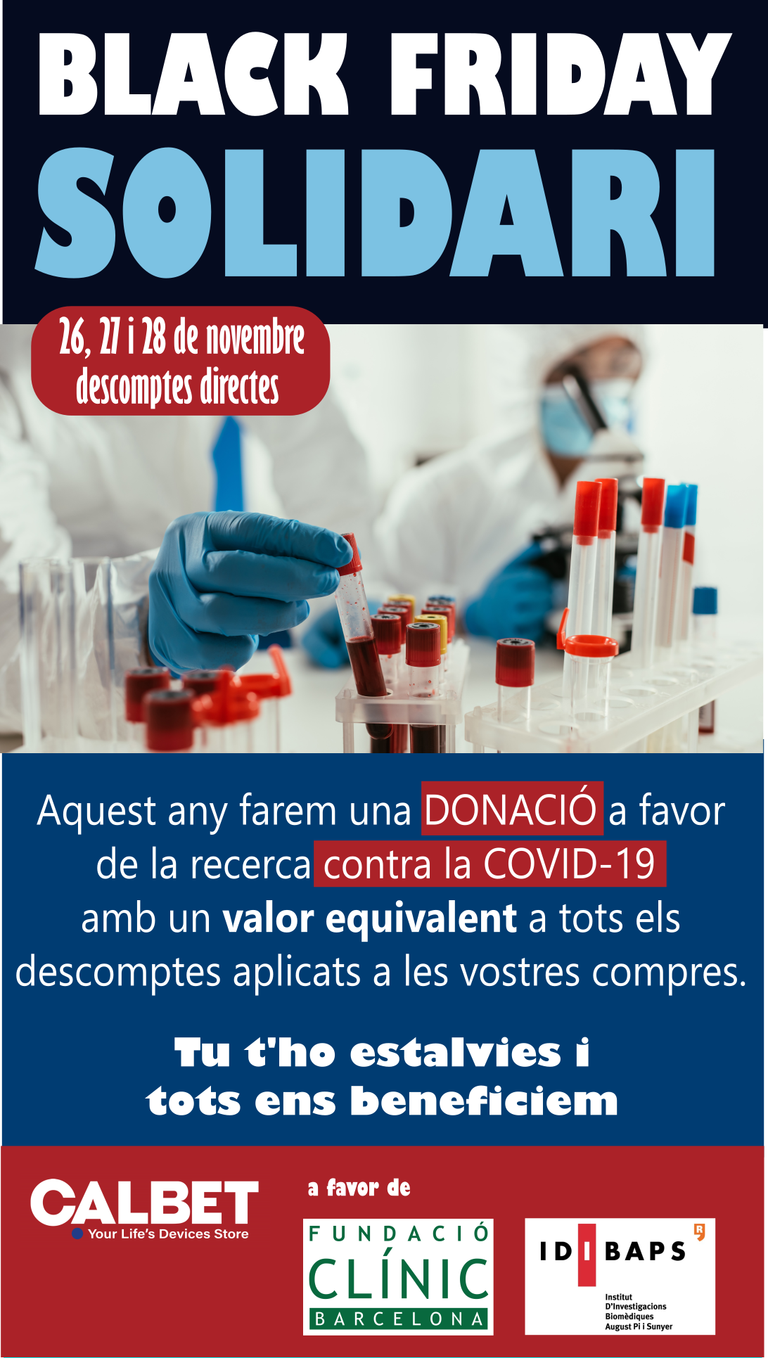 Campaña solidaria de Calbet en Black Friday 